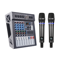 Console de mixage audio professionnelle 4 canaux 2x250W avec 99 effets DSP, contrôleur DJ actif / cartes son de mixage audio