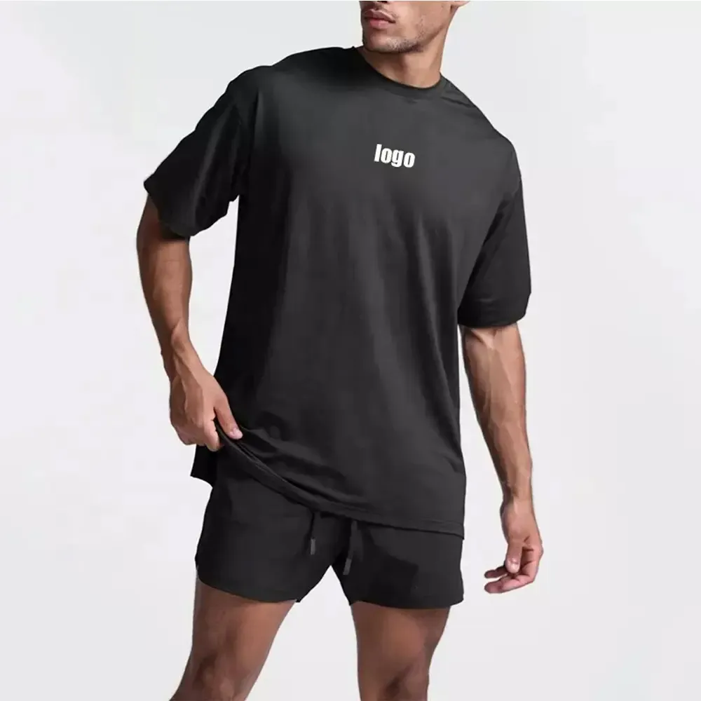 Großhandel Custom Active Wear T-Shirt Männer Plus Size Plain T-Shirt Bulk Sport Gym Fitness T-Shirts für Männer