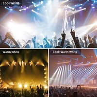 Projecteur de scène LED COB 100W en alliage d'aluminium U`King, double blanc chaud + blanc froid, pour spectacles en direct et mariages