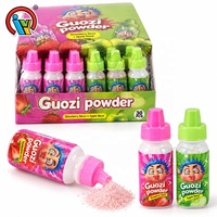 En gros, Bonbons en poudre aigre aromatisés aux fruits en bouteille, saveurs Fraise, Raisin, Pomme, Bonbons fantaisie pour enfants, Douceurs