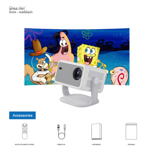Dazzler rạp chiếu phim tại nhà máy chiếu LED proyector <span class=keywords><strong>1080p</strong></span> Video di động <span class=keywords><strong>Android</strong></span> thông minh wifi <span class=keywords><strong>1080p</strong></span> Máy chiếu Mini 4K - Product Image 1