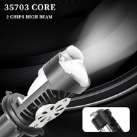 Mini projecteur LED H4 pour phare de voiture, 12V, nouveau, 6000K, 80W/paire, 10000LM, faisceau haut/bas, ampoule Bi LED