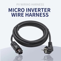 Connecteurs de câble de micro-onduleur solaire Deye, personnalisés, en caoutchouc, modèle BC01 LY01, mâle EU Schuko, pour l'alimentation solaire