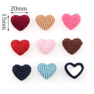 Wyse nút kim loại vải nhung kẻ hình trái tim trẻ em quần áo bao phủ nút flatback Cabochon nút trang trí tự làm sổ lưu niệm tự làm - Product Image 6