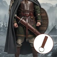 Ceinture en cuir médiévale pour épée, boucle de suspension pour épée de chevalier Viking, accessoire de ceinture pour arme de LARP, cosplay, foire Renaissance
