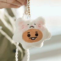 Porte-clés pendentif en peluche personnalisé Capybara de la série Bébé Animaux, mignon, en tissu de coton et coton PP, anti-stress, pour filles, idéal comme cadeau pour sac