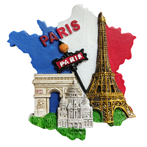 Aimants de réfrigérateur en résine 3D personnalisé<span class=keywords><strong>s</strong></span> en gros - Sites touristiques français (Paris, Arles, etc.) Souvenirs touristiques pour la décoration intérieure en promotion - Product Image 6