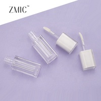 Tubes de brillant à lèvres carrés blancs vides Mini 4ml 0.13 OZ Tube de brillant à lèvres avec applicateur de baguette pour conteneur de bouteilles de teinte d'huile à lèvres