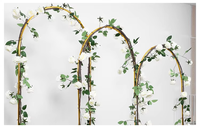 Accessoires anneau en métal grand fond fleur jardin extérieur pelouse étagère scène décoration mariage toile de fond arc cadre Kit