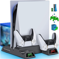 Support de refroidissement multifonctionnel 4-en-1 avec station de charge rapide pour console de jeu PS5 – Vente en gros