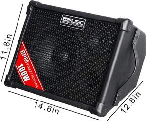Amplificador de Guitarra Acústica OEM ODM de 80W, Amplificador de Guitarra Acústica de Madera, Alimentado por Batería, Duradero y Práctico - Product Image 4