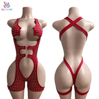 Tenue de danse exotique une pièce en diamant ELITES pour la performance, vente en gros