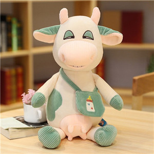 Peluche Personalizzato a Forma di <span class=keywords><strong>Mucca</strong></span> in Morbido Cotone con Piccola Borsa - Product Image 2