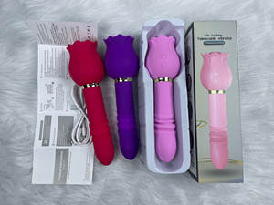 Vibratore a Forma di Fiore Rosa per Punto G Femminile, Giocattolo Sexy con Funzione di Leccata e Suzione, Vibratore a Lingua per Coppie - Product Image 4