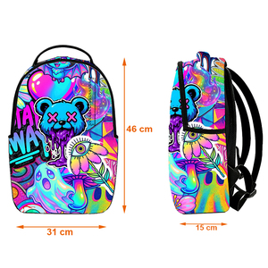 Mochila de Viaje para Computadora a Prueba de Agua, Personalizada de Fábrica, a <span class=keywords><strong>la</strong></span> Moda, con Diseño de Grafiti, para <span class=keywords><strong>la</strong></span> Escuela, Deportes al Aire Libre, Venta en Línea - Product Image 3