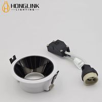 Spot encastré LED anti-éblouissement, douille GU10, 35W max, projecteur de plafond 2700K-5000K pour éclairage intérieur commercial et domestique