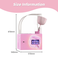 Mini machine à barbe à papa de style robot avec écran tactile en libre-service pour les fêtes d'enfants et l'affichage en magasin, fabricant de barbe à papa