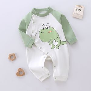 Body de bebé de manga larga de algodón peinado con estampado para niños y niñas, 59cm, 66cm, 73cm, 80cm, ropa de otoño e invierno - Product Image 2