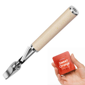 Diffuseur d'huiles essentielles portable en acier inoxydable argenté à l'orange douce, sans fumée, pour aider à arrêter de fumer, aux herbes, anti-tabac - Product Image 1