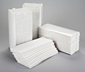 Papier toilette vierge blanc 1 pli 32 g/m² 25,4 x 28 cm pliage en C, serviette en papier douce - Product Image 5