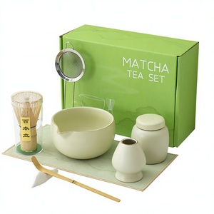 Kit <span class=keywords><strong>Matcha</strong></span> Best-sellers d'<span class=keywords><strong>Amazon</strong></span> : Fouet en céramique 300 ml, support, bol Chasen, brosse à thé, ensemble personnalisé style américain - Product Image 2