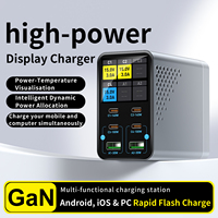 Chargeur rapide 540W PD 3.1, chargeur de bureau multiport 4C2A, affichage intelligent, chargeur GaN pour ordinateur portable, téléphone portable, CE/FCC/UL/ROHS