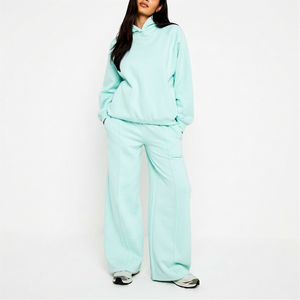 Ensemble 2 pièces pour femme, imprimé personnalisé, logo brodé, dentelle, strass, hiver, 100% coton, grande taille, sweat-shirts, survêtements, jogging - Product Image 1