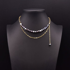 Collar de Perlas para Mujer con Colgante de Flor, Cadena de Perlas de Agua Dulce de Varias Capas, Joyería para Uso Diario y Fiestas - Product Image 2