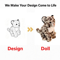 Peluche Léopard Réaliste et Moelleuse, Jouet Animal Sauvage pour Décoration de Table et Maison, Cadeau d'Anniversaire, Logo Personnalisé, Vente en Gros Disponible