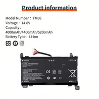 Batterie d'ordinateur portable en gros FM08 12PIN 16PIN pour HP Omen Plus 17-an000 HSTNN-LB8B, HSTNN-LB8A TPN-Q195 14.8V