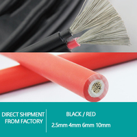 Cable Solar de 4 mm y 6 mm, Stock Europeo, 10 AWG mm² (h1z2z2-k), Cable Solar Doble Puro de 4 mm² para Batería DC, Fabricante Verificado TUV PV