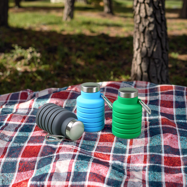 Fast Delivery 500ML Silicone Collapsible Travel Water Bottle Direct Drinking Foldable Eco-Friendly Dishwasher Safe Camping