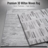 Tapis tissé Wilton de 13 mm d'épaisseur, tapis d'appoint en polypropylène 3D doux haute densité, double jacquard, taille personnalisable, OEM ODM, tapis pour la maison