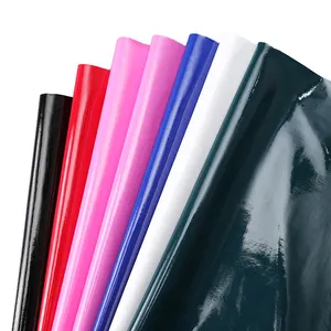 Customized mirror brilliant synthetic PU leather for garment