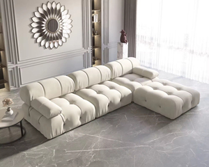 86.6-Inch Modern Simple Design Super-Large Two Seat Modular Sectional Fabric <strong>Sofa</strong> Durable <strong>Sponge</strong> Filling <strong>for</strong> Home Office Hotel - Product Image 4