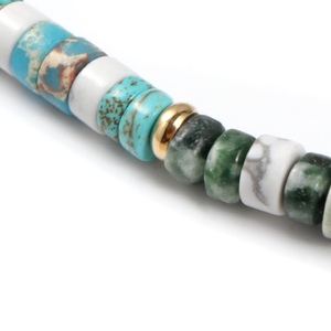 Tamaño ajustable a mano granos Tila pulsera Bohemia pulsera de los hombres de Color del arco iris, delicada pulsera de perlas - Product Image 5