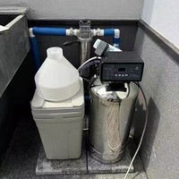 1klph Débit d'eau pour toute la maison Système d'eau adoucie Réservoir en acier inoxydable Résine de qualité alimentaire Livré avec sel d'eau adoucie