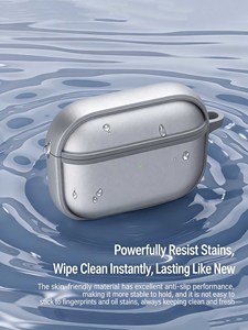 Étui Benks en TPU texturé pour AirPods Pro 3, anti-traces de doigts, antichoc, ajustement parfait, finition mate transparente - Product Image 4