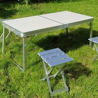 Portable en alliage d'aluminium Table pliante et chaise Design moderne Durable extérieur décrochage pique-nique Camping décrochage pliable