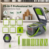 Hachoir à légumes multifonctionnel 25 en 1, coupe-dés, râpe à pommes de terre, nouveaux outils et gadgets de cuisine, fourniture d'usine