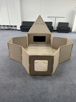 Panneaux modulaires magnétiques en feutre doux pour fort de jeu, tente de jeu intérieure pour enfants avec plusieurs fenêtres