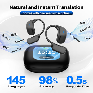 Auriculares de IA con pantalla táctil y traductor de idiomas en tiempo real para 144 idiomas, compatibles con dispositivos IOS y Android - Product Image 2