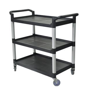 Chariot à main en plastique à 3 étagères robuste pour salle à manger pour hôtels et restaurants - Product Image 4