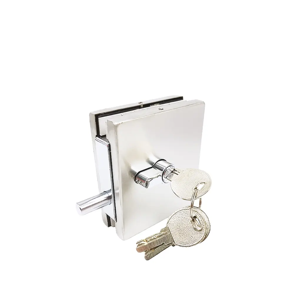 Kunci kotak pintu kaca, paduan aluminium stainless steel klip fitting