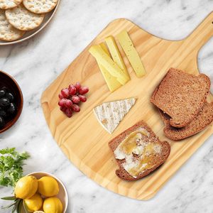 Tabla para Cortar Pizza de 12 Pulgadas con Mango, Bandeja de Madera para Servir Charcutería y Queso - Product Image 5