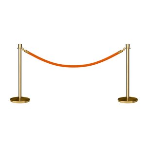 Barriera in corda in acciaio inossidabile per il controllo della folla, palo dorato con corda rossa per eventi e mostre museali - Product Image 2
