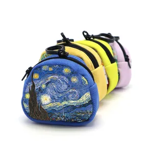 JSMART personalizzabile mini borsa colorata moneta carina per ragazze mini borsa per auricolari a gettone portachiavi borsa a gettoni mini borsa con cerniera