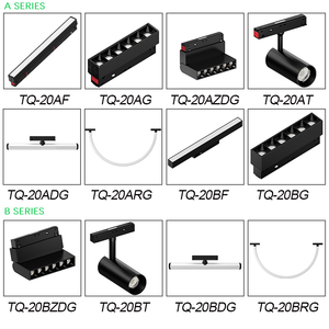 Système d'éclairage sur rail magnétique LED 48V 20mm en aluminium, spots suspendus ou encastrés pour projets commerciaux, bureaux, appartements, restaurants - Product Image 4