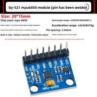 GY-521 MPU6050 Modul Akselerometer 3 Sumbu dan Sensor Sudut Giroskop 6DOF untuk Papan Pengembangan STM32 dengan Pin Header