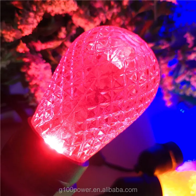 Lampu Pengganti Untai Lampu Teras Merah Plastik LED S14 Terlaris